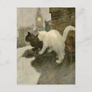 Vintage Dachdeckerkatzen in London Ankündigungspostkarte