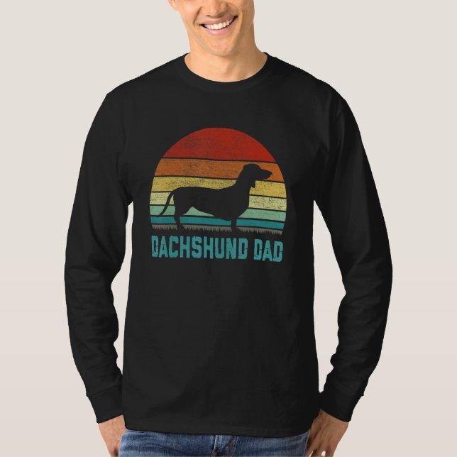 Vintage Dachshund Dad  Dog T-Shirt (Vorderseite)