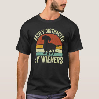 Vintage-Dachshund leicht ablenkbar durch Wiener Wü T-Shirt