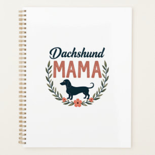 Vintage Dachshund Mama Floral Hundeliebhaber Vekto Planer