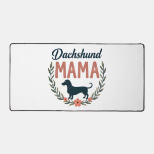 Vintage Dachshund Mama Floral Hundeliebhaber Vekto Schreibtischunterlage