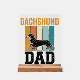Vintage Dachshund Papa Hunde Liebhaber Vektor Desi Acrylschild