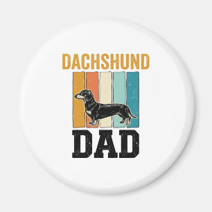 Vintage-Dachshund-Vater-Hundefan-Vector-Design_1 Magnet