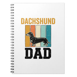 Vintage-Dachshund-Vater-Hundefan-Vector-Design_1 Notizblock