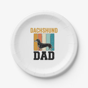 Vintage-Dachshund-Vater-Hundefan-Vector-Design_1 Pappteller