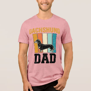 Vintage-Dachshund-Vater-Hundefan-Vector-Design_1 Tri-Blend Shirt
