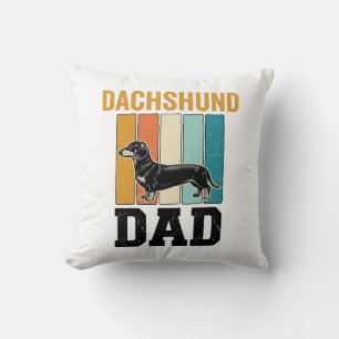 Vintage-Dachshund-Vater-Hundefreund-Vector-Design_ Kissen
