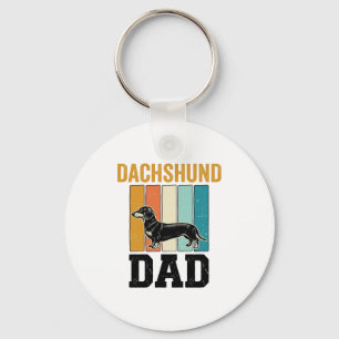 Vintage-Dachshund-Vater-Hundefreund-Vektordesign_1 Schlüsselanhänger