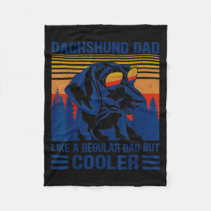 Vintage-Dachshund-Vater wie ein normaler Vater, ab Fleecedecke
