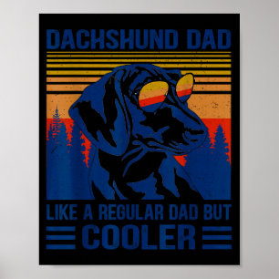 Vintage-Dachshund-Vater wie ein normaler Vater, ab Poster