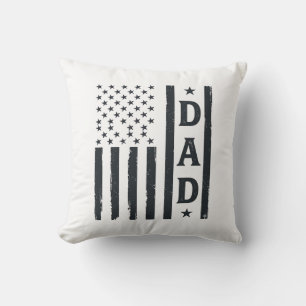 Vintage Dad Amerikanische Flagge Vektor Design_1 Kissen