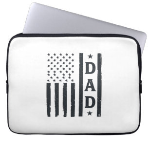 Vintage Dad Amerikanische Flagge Vektor Design_1 Laptopschutzhülle