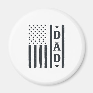 Vintage Dad Amerikanische Flagge Vektor Design_1 Magnet
