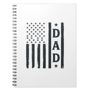 Vintage Dad Amerikanische Flagge Vektor Design_1 Notizblock