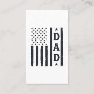 Vintage Dad Amerikanische Flagge Vektor Design_1 Visitenkarte
