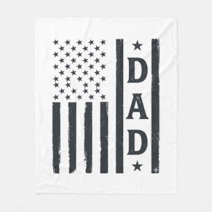 Vintage Dad Amerikanische Flagge Vektordesign_1 Fleecedecke