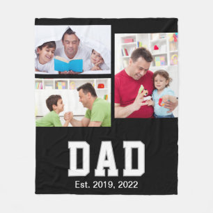 Vintage Dad Established Geschenk Text 3 Foto  Fleecedecke