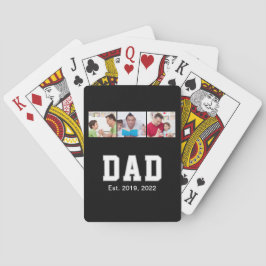 Vintage Dad Established Gift Text 3 Photo  Spielkarten