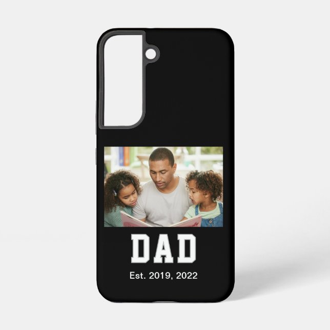 Vintage Dad Established Text Foto Samsung Galaxy Hülle (Rückseite)