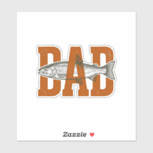 Vintage Dad Fishing Vector-Shirt-Design_1 Aufkleber