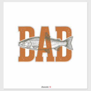 Vintage Dad Fishing Vector-Shirt-Design_1 Aufkleber