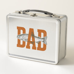 Vintage Dad Fishing Vector-Shirt-Design_1 Metall Brotdose