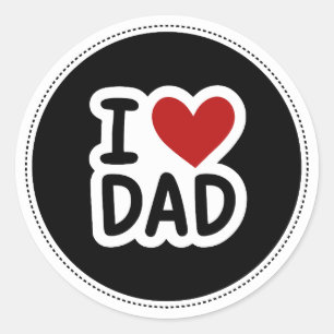 Vintage-Daddy-Aufkleber   Vaterschaft Runder Aufkleber