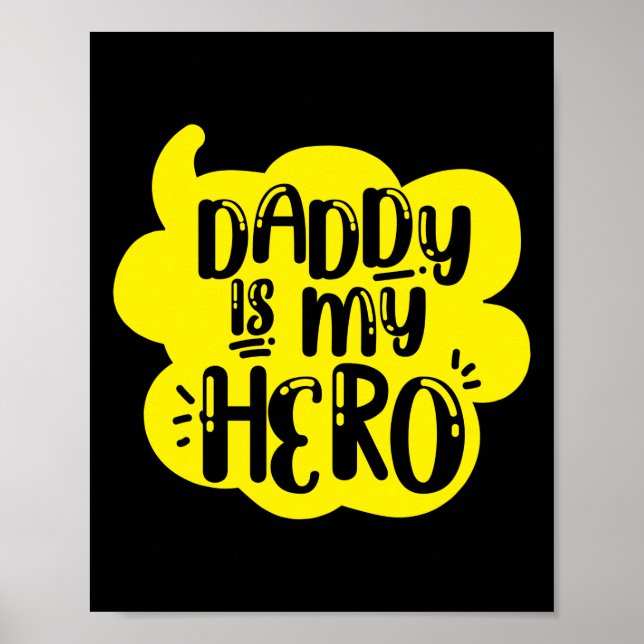 Vintage Daddy ist mein Held Poster (Vorne)