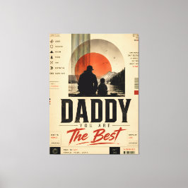 Vintage-Daddy-Leinwand-Wandkunst-Druck Leinwanddruck