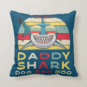Vintage Daddy Shark "Doo Doo Doo" Kissen