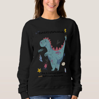 Vintage Daddysaurus Awesome Daddy  Daddy Dinosaur Sweatshirt