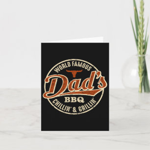 Vintage Dads BBQ Chilling und Grilling Karte