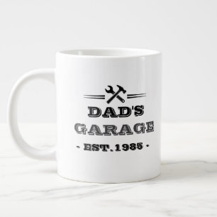 Vintage "Dads Garage - Gegr. 1985" Jumbo-Tasse
