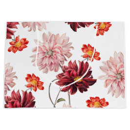 Vintage Dahlias-Großgeschenktasche Große Geschenktüte