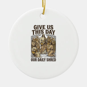 Vintage Daily Shred religiöse Gitarre Vektor Keramik Ornament