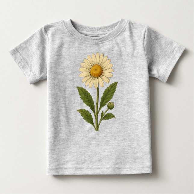 Vintage daisy baby t-shirt (Vorderseite)