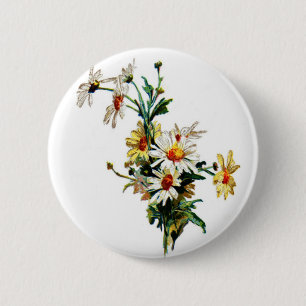 *Vintage Daisy* Blumen-Kunst Button