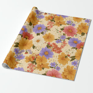 Vintage-Daisy-Blumenmuster (2) Geschenkpapier