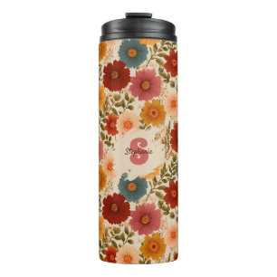 Vintage-Daisy-Blumenmuster Thermosbecher