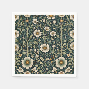 Vintage-Daisy-Gartenmuster Serviette