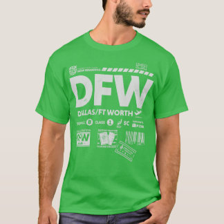 Vintage Dallas Fort Worth DFW Airport Code Travel T-Shirt
