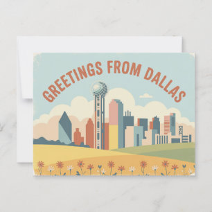 Vintage Dallas-Postkarte   Grüße aus Dallas  Postkarte