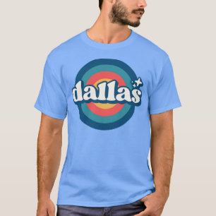 Vintage Dallas Sonnenuntergang Siegel Retro Stadt  T-Shirt