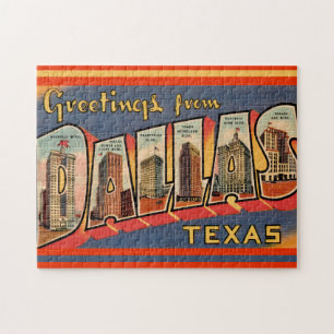 Vintage Dallas Texas 11x14 Puzzle