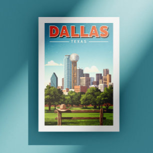 Vintage Dallas Texas Postkarte