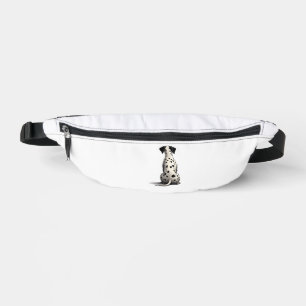 Vintage-Dalmatiner-Hund von hinten Illustration Mi Bauchtasche