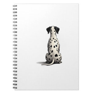 Vintage-Dalmatiner-Hund von hinten Illustration Mi Notizblock