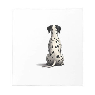 Vintage-Dalmatiner-Hund von hinten Illustration Mi Notizblock