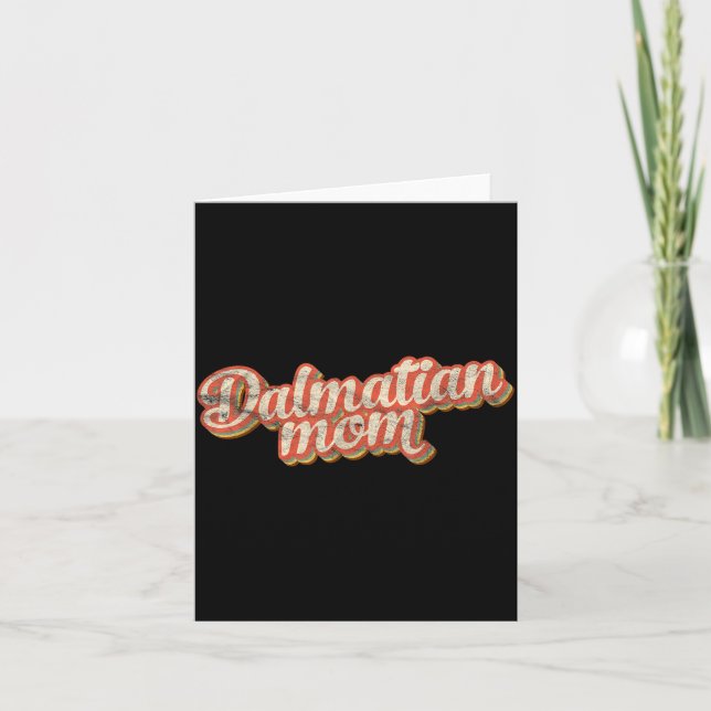 Vintage-Dalmatiner-Mutter-Geschenk Mutter-Feuerweh Karte (Vorderseite)