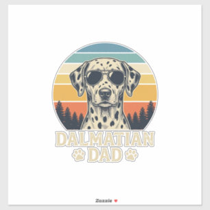 Vintage-Dalmatiner-Vater-Hunde-Liebhaber-Design_1 Aufkleber